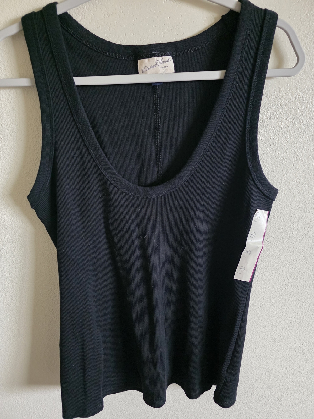 Universal Thread Black Ribbed Scoop Tank